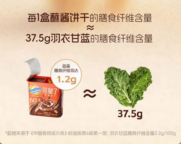 Ovaltine 阿华田 可脆了蘸酱饼干 50g*6盒