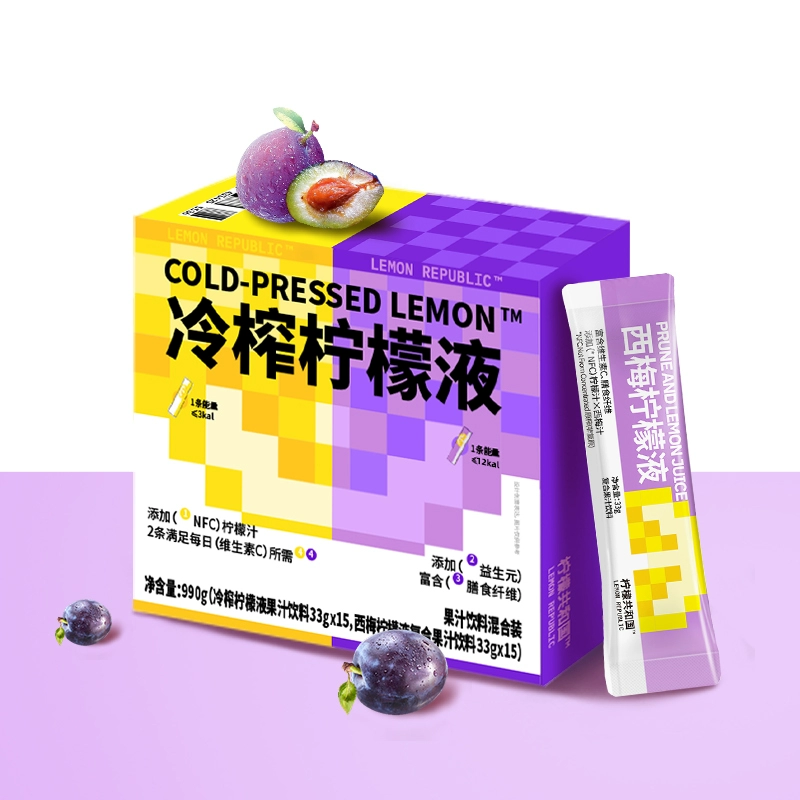 Lemon Republic 柠檬共和国 冷榨NFC低糖柠檬汁/西梅汁 33g*30条 88.9元包邮 买手党-买手聚集的地方