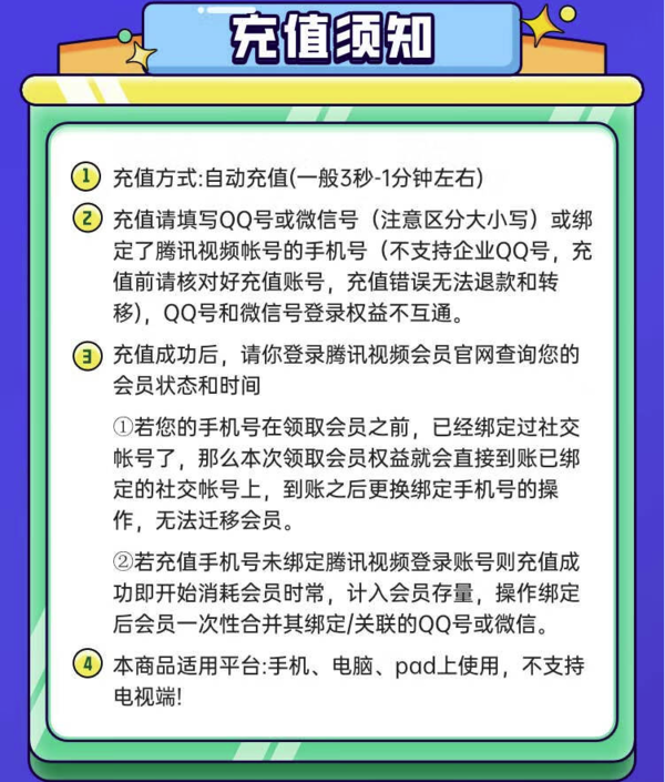 Tencent Video 腾讯视频 VIP会员年卡 12个月