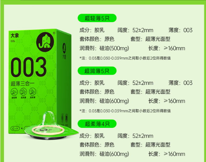 大象 nothing 003超薄三合一安全套小绿盒 28只装+赠超轻薄3只 新低19元包邮 买手党-买手聚集的地方