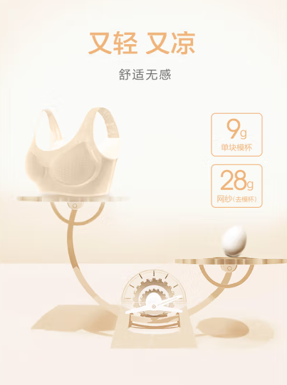 Ordifen 欧迪芬 李纯同款 无尺码网纱背心式无钢圈文胸*2件+一次性内裤女5条*2件 新低105.38元包邮（文胸38.33/件、内裤14.36/5条） 买手党-买手聚集的地方