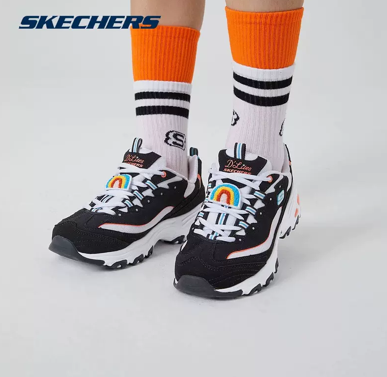 Skechers 斯凯奇 DLITES系列 女士笑脸NTMT甲鞋老爹鞋 896116 259元包邮 买手党-买手聚集的地方