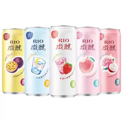 rio锐澳预调鸡尾酒微醺6口味330ml6罐果酒低度气泡酒