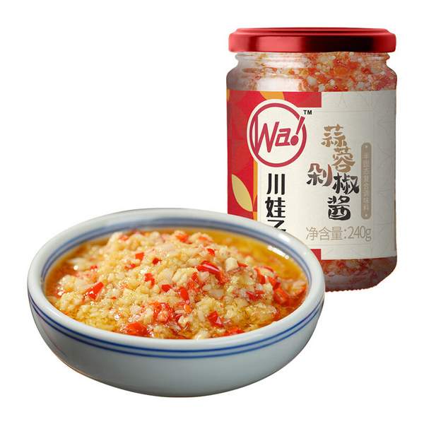新希望旗下，川娃子 剁椒蒜蓉酱 240g*5瓶 新低25.2元包邮（5.04元/瓶） 买手党-买手聚集的地方