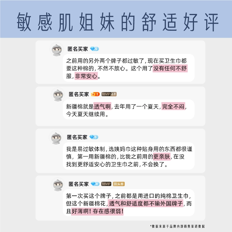 她研社 新疆雪域天山棉超薄日夜卫生巾组合装 82片 48.9元包邮 买手党-买手聚集的地方