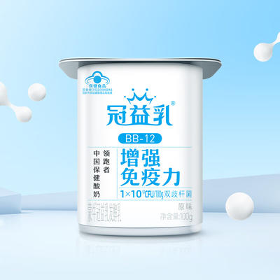 mengniu 蒙牛 冠益乳酸奶健字号 原味100g*8活性益生菌低温发酵乳生鲜
