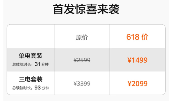 DJI 大疆 Mini 4K 航拍无人机 三电套装