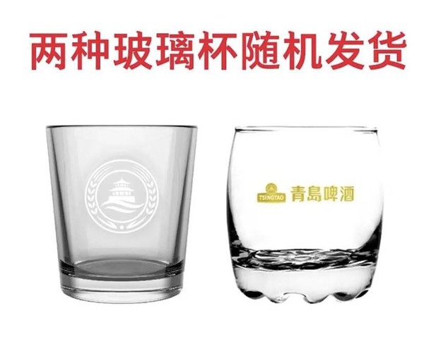 TSINGTAO 青岛啤酒 纯生啤酒 200mL*24听 赠品牌玻璃杯2个（2种样式随机发)