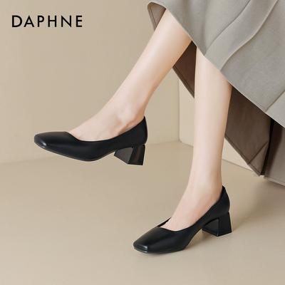 daphne 达芙妮 时尚单鞋女春秋百搭休闲鞋2024乐福单鞋玛丽珍鞋工作鞋