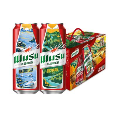 wusu 乌苏啤酒 大红乌苏烈性小麦啤酒500ml*12罐 整箱装