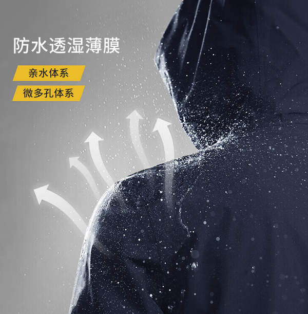Jack Wolfskin 狼爪 冲锋衣男上装春夏新品户外保暖运动外套防风防水透汽宽松夹克 1010/宝蓝色/建议拍大一码 S 170/92A