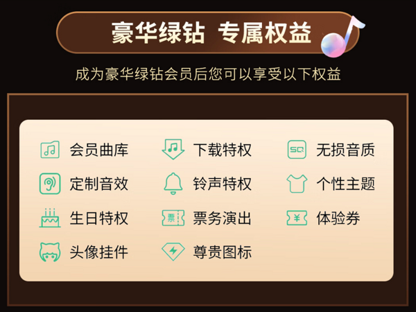 QQ 音乐 QQ音乐豪华绿钻会员 年卡