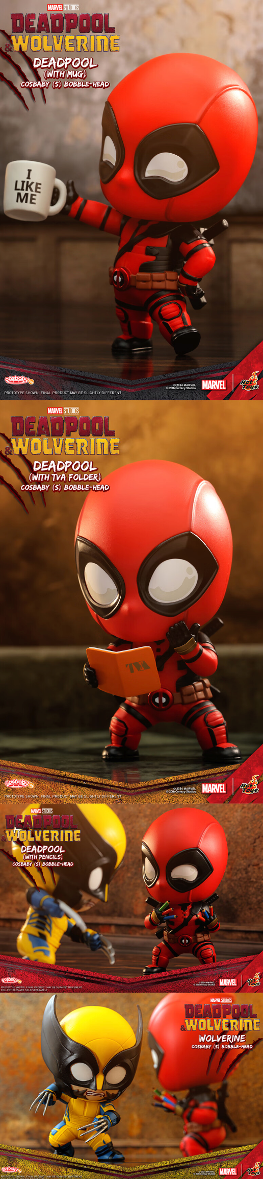 Hot Toys 狂热玩具 死侍与金刚狼 迷你珍藏人偶 COSB1089死侍 (铅笔版)