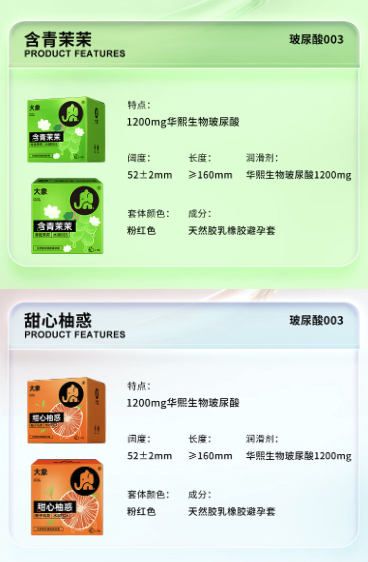 大象 003果茶水润 安全套 8只（含青茉茉*2+甜心柚惑*2+玫瑰啵啵*2+水润啵啵*2）