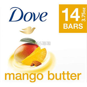 【含税直邮】Dove 多芬 沐浴香皂 芒果油坚果乳滋养干燥皮肤 106g*14块