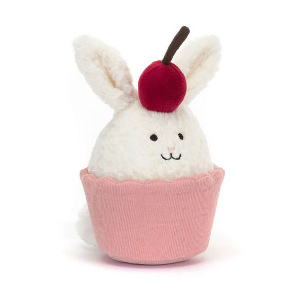 jELLYCAT 邦尼兔 精致甜点邦尼兔纸杯蛋糕玩偶 14cm