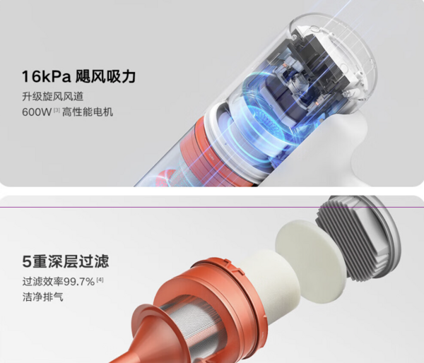 MIJIA 米家 无线吸尘器2 手持式吸尘器 白色