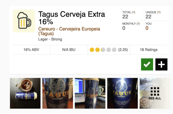 TAGUS 泰谷 16度 烈性高度啤酒 500ml*6罐