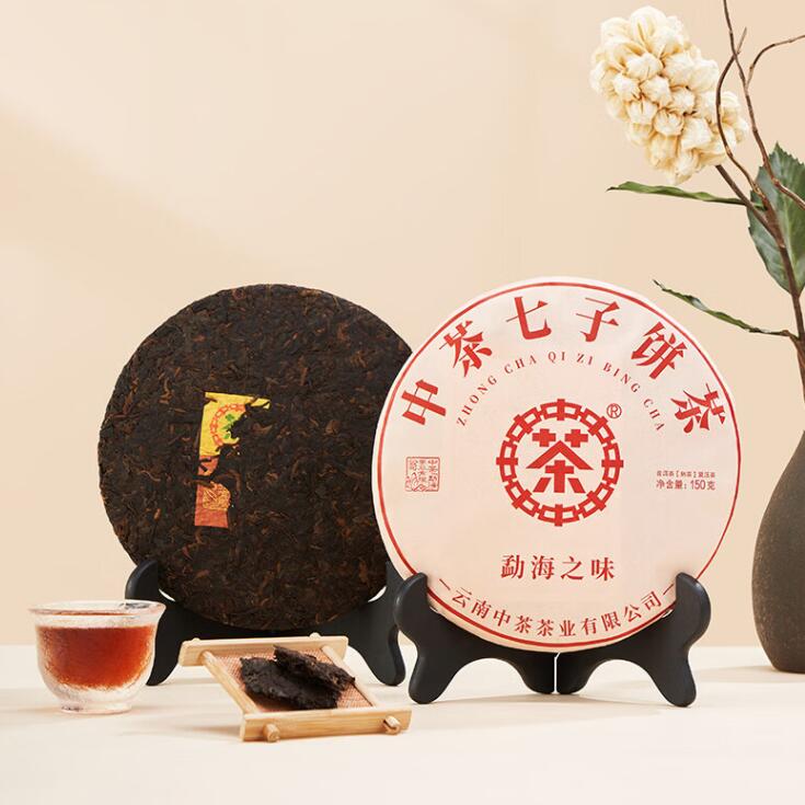 中华老字号，中茶 云南普洱 勐海之味 熟茶茶饼 150克 39.9元包邮 买手党-买手聚集的地方
