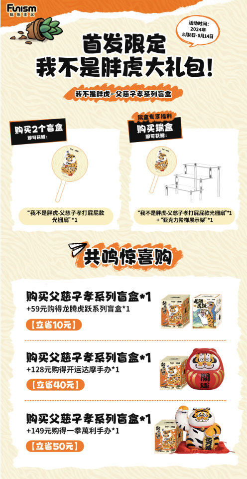 Funism 玩乐主义 我不是胖虎父慈子孝系列盲盒