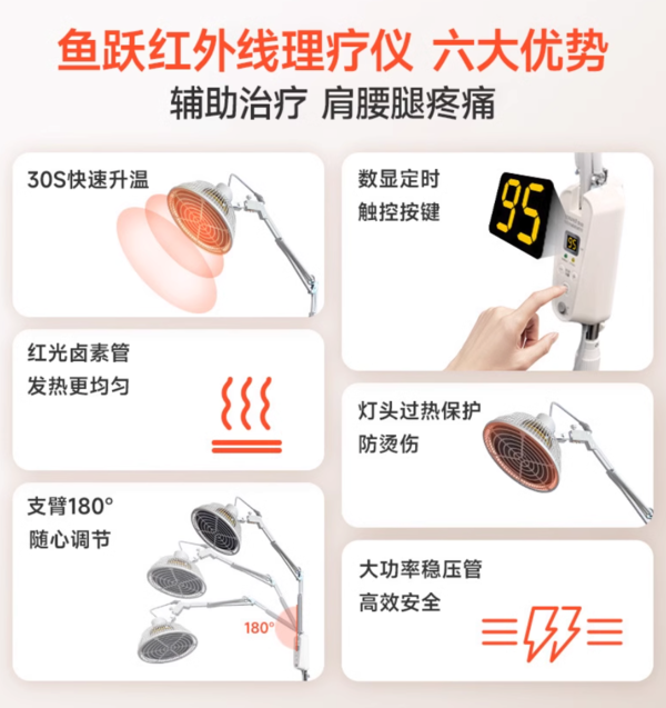 yuwell 鱼跃 红外线电磁波治疗仪 医院同款 电磁波+红外线TDP11-DL
