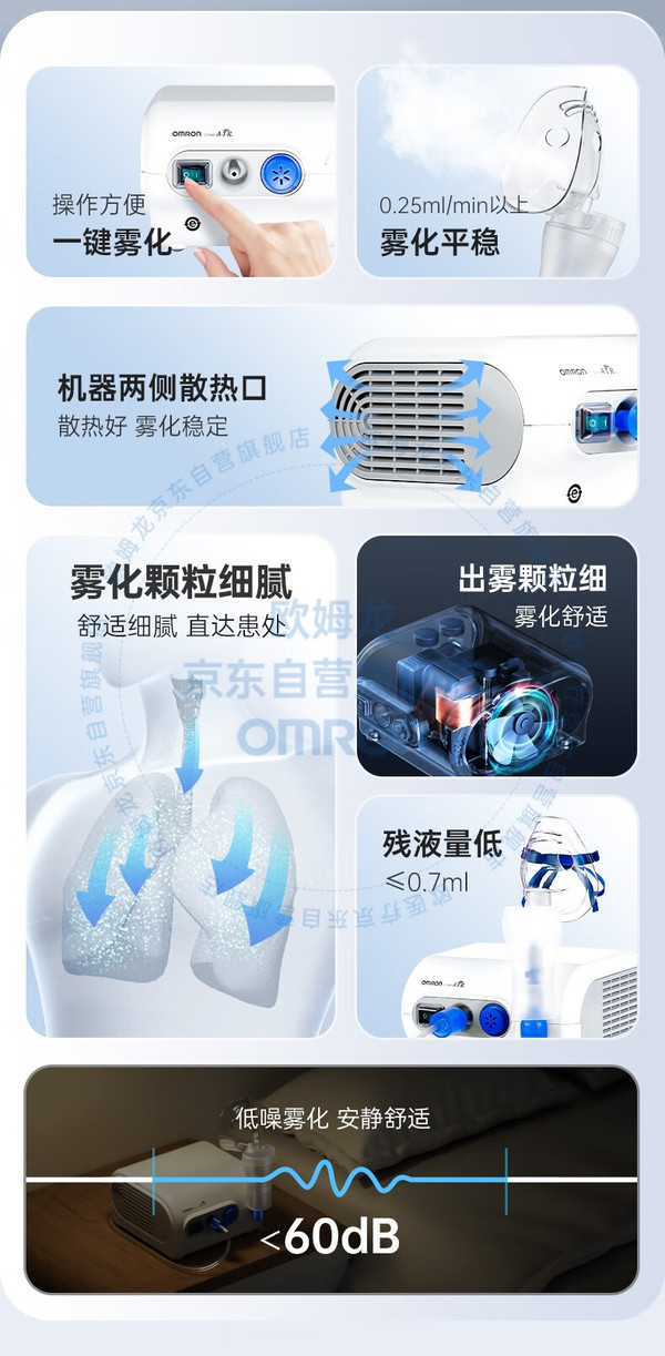 欧姆龙 OMRON 雾化器NE-C28医院同款儿童成人雾化机医用