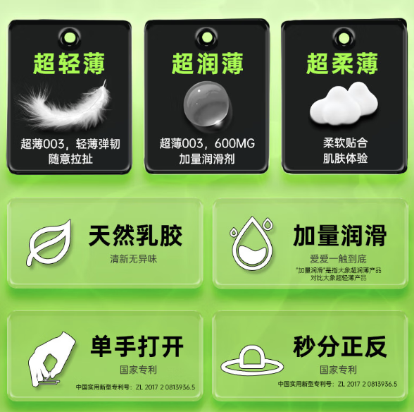 大象 003超薄三合一安全套 14只