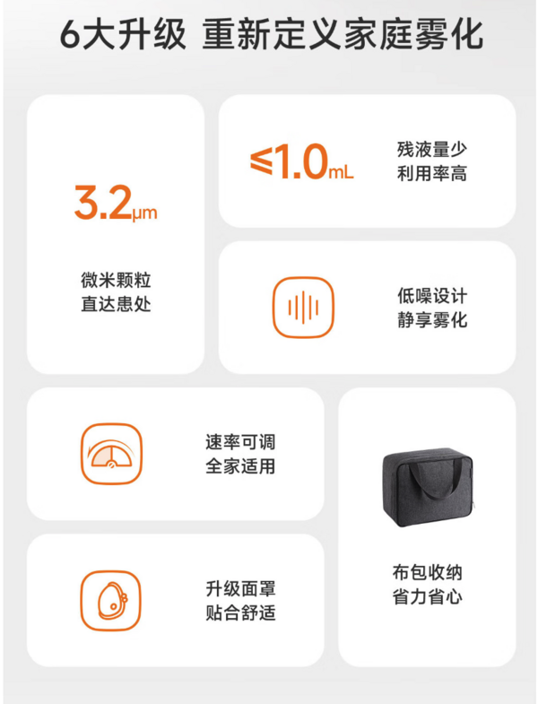 鱼跃 雾化器雾化机儿童成人家用医用空气压缩式雾化器403E