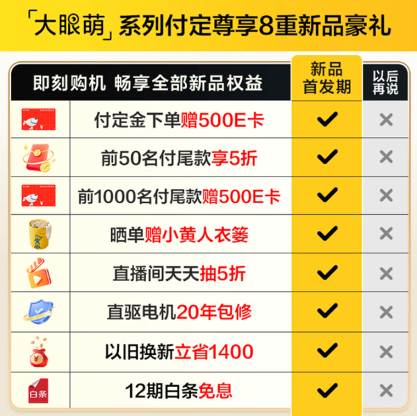 TCL 小黄人·大眼萌AI超级筒洗烘套装 双擎热泵 12KG洗+10KG烘 G120T7R-DI+H100T7R-BW