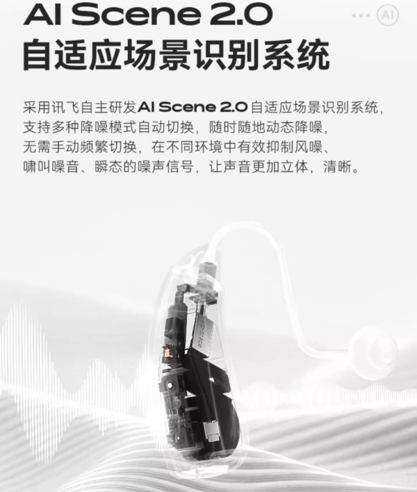 科大讯飞 iFLYTEK 智能耳背式助听器 星耀版