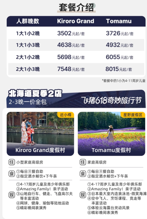 【超级VIP】618Club Med北海道25年夏季2店可选2-3晚套餐