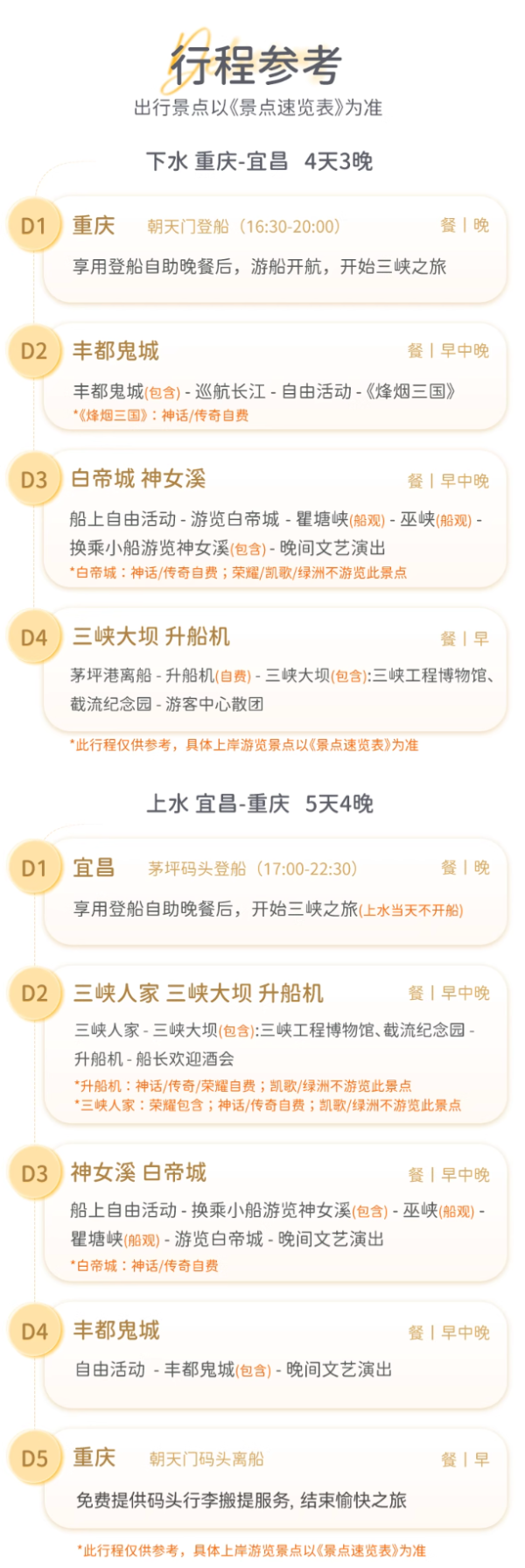 长江三峡游轮旅游世纪凯歌荣耀神话豪华邮轮船票重庆到宜昌船票