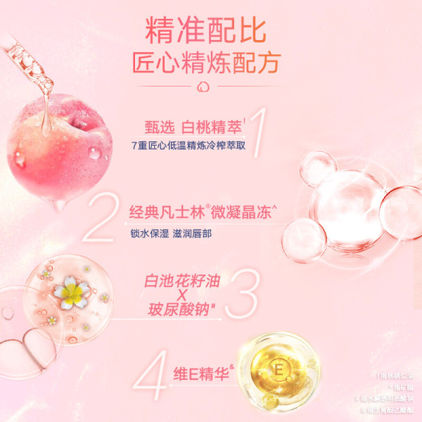 凡士林 润唇膏7g清甜白桃 经典小蓝罐