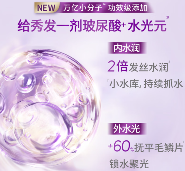 力士 玻尿酸水润丝滑洗发水400+160g