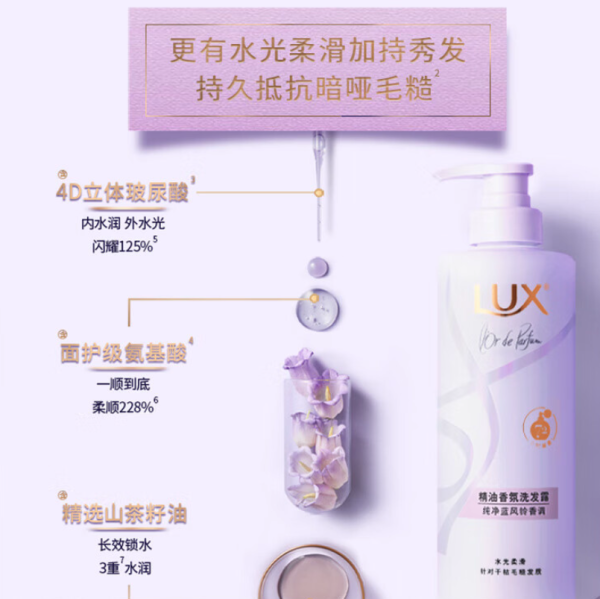 力士 香氛蓬松柔顺洗发水680g蓝风铃
