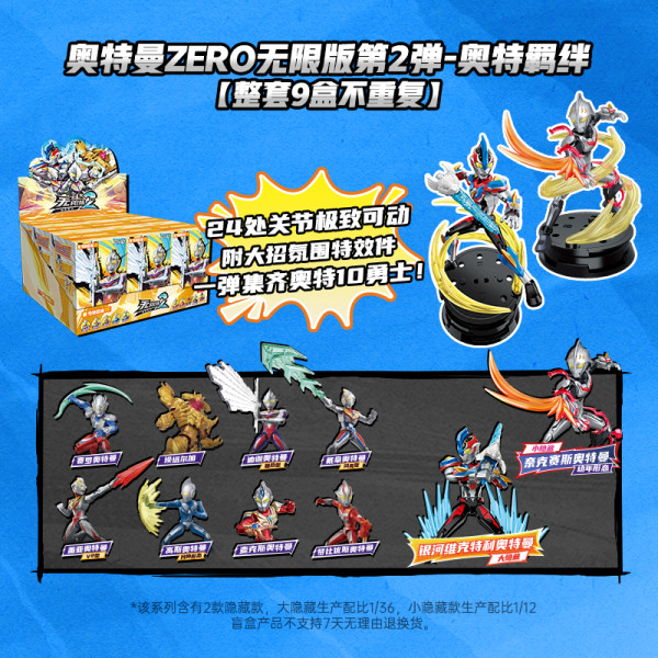 奇妙积木 keeppley 奥特曼ZERO无限版系列 75172 第2弹 奥特羁绊 盲盒积木人【端盒，内含9款】