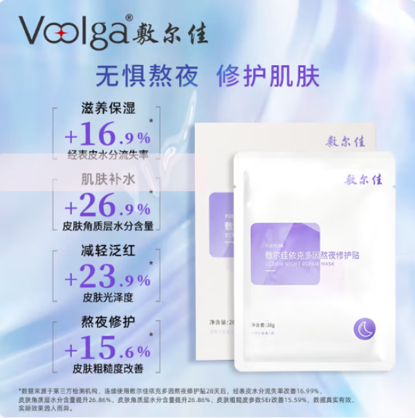 敷尔佳 依克多因熬夜修护贴 4盒（ 26g*5片/盒）