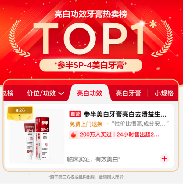 参半 羟基磷灰石牙膏 150g*3支家庭装