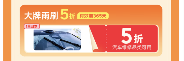 京东汽车 京东震骨权益卡，内含10张券价值6188元