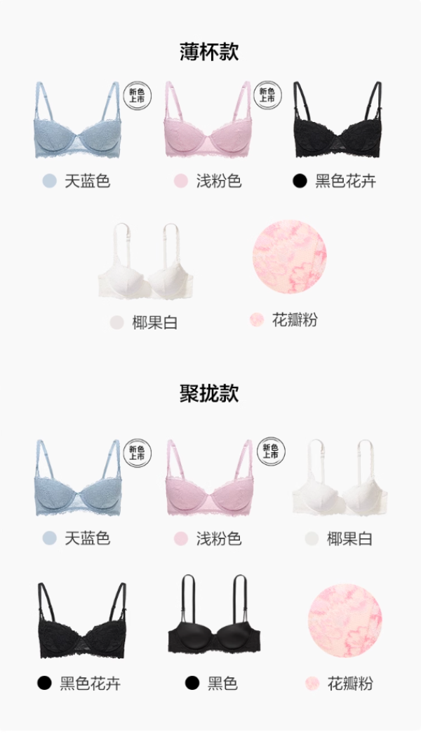 VICTORIA'S SECRET 维多利亚的秘密 维密 PINK 蕾丝文胸