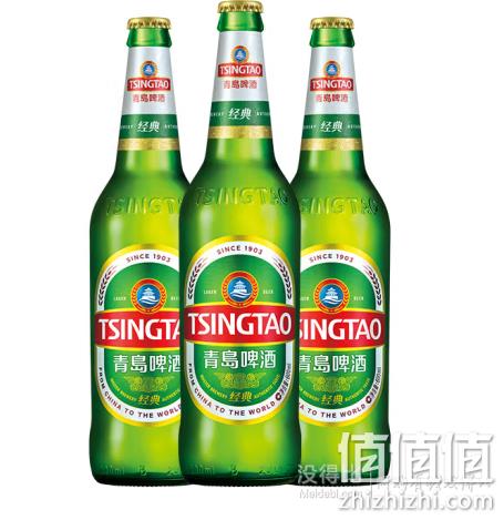 plus会员!tsingtao 青岛啤酒 经典啤酒10度 600ml 12瓶 4