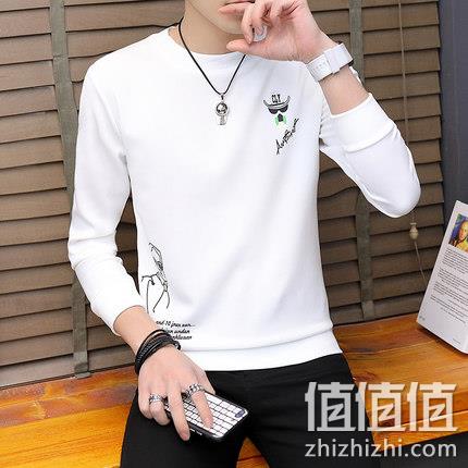  ins潮男修身加绒长袖卫衣