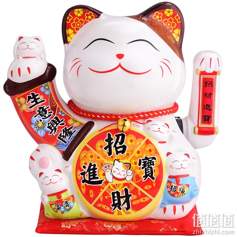  优恩米 车载太阳能电动招财猫