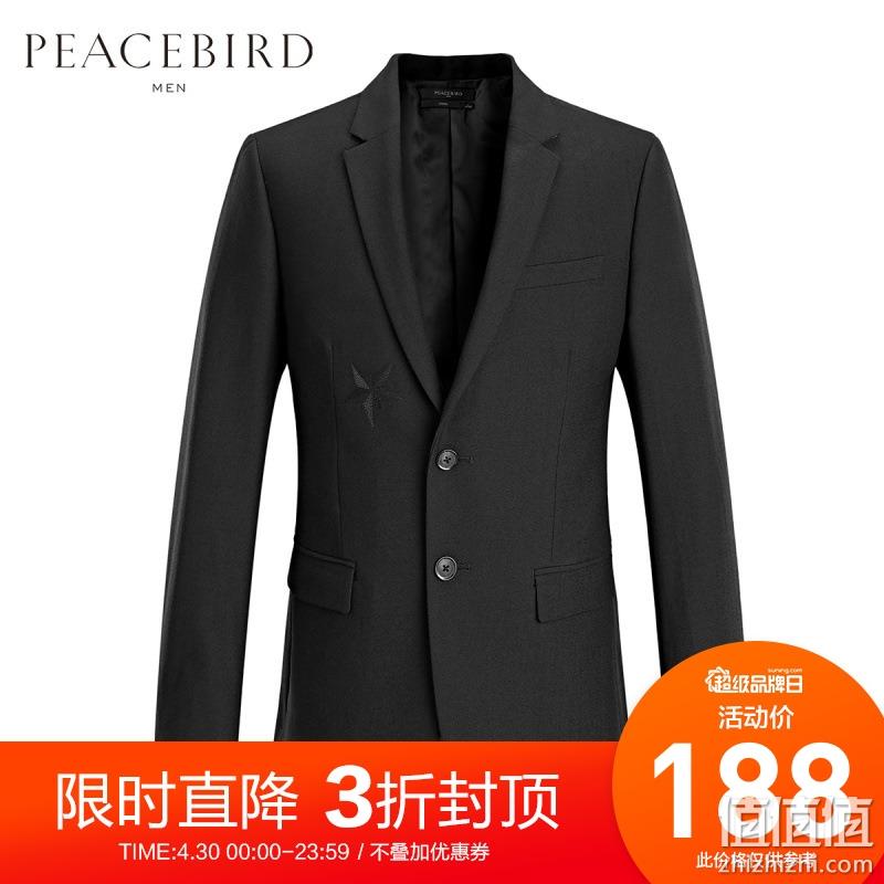  太平鸟 男子100%羊毛西服