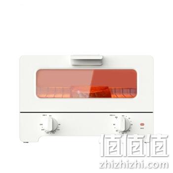  25日：京东京造 家用多功能电烤箱 迷你复古 烤箱 12升 1000W石英管 白色