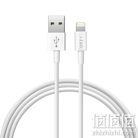  京东京造 MFi认证苹果数据线/充电线 支持iphone Xs/Xs max/Xr/X/8/7P/5/6s/SE/ipad air mini 1.2米白