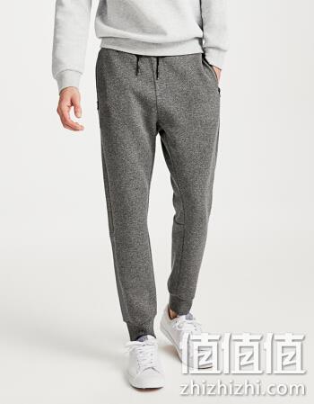  男士束脚针织裤