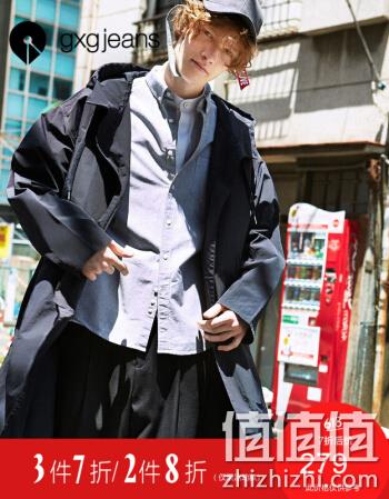  男士中长款风衣