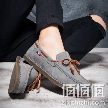  男子真皮帆布鞋