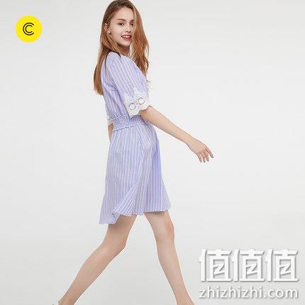  cachecache 女士小清新条纹连衣裙